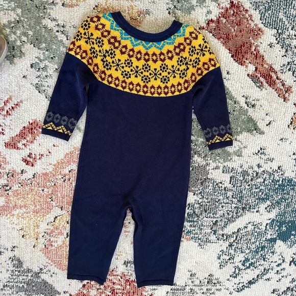 New Hanna Andersson Holiday Nordic Sweater Romper, Heavy Warm size 90 - Picture 10 of 14